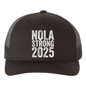 Nola Strong 2025 Red New Orleans Support Yupoong Adult 5-Panel Trucker Hat