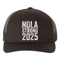 Nola Strong 2025 Red New Orleans Support Yupoong Adult 5-Panel Trucker Hat