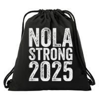 Nola Strong 2025 Red New Orleans Support Drawstring Bag