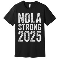 Nola Strong 2025 Red New Orleans Support Premium T-Shirt