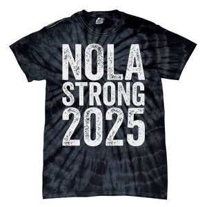 Nola Strong 2025 Red New Orleans Support Tie-Dye T-Shirt