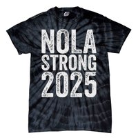 Nola Strong 2025 Red New Orleans Support Tie-Dye T-Shirt