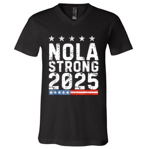 Nola Strong 2025 New Orleans Resilient Community Pride V-Neck T-Shirt