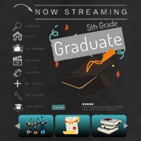 Now Streaming 5th Grade Graduation Funny Graduate Quote .Png 7 Panel Mesh Trucker Snapback Hat