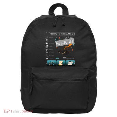 Now Streaming 5th Grade Graduation Funny Graduate Quote .Png 16 in Basic Backpack