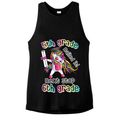Next Stop 6th Grade 5th Grade Nailed It Graduation Unicorn Ladies PosiCharge Tri-Blend Wicking Tank