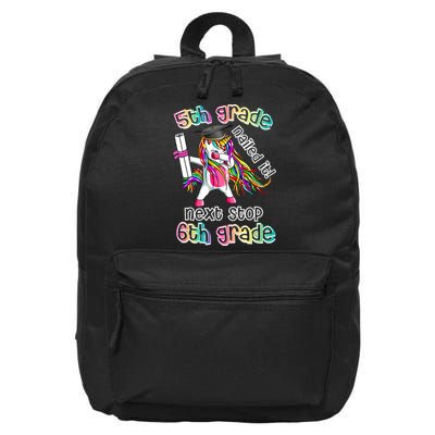Next Stop 6th Grade 5th Grade Nailed It Graduation Unicorn 16 in Basic Backpack