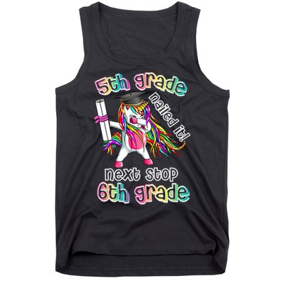 Next Stop 6th Grade 5th Grade Nailed It Graduation Unicorn Tank Top