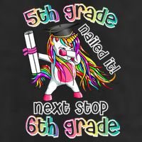 Next Stop 6th Grade 5th Grade Nailed It Graduation Unicorn Microfiber Hand Towel