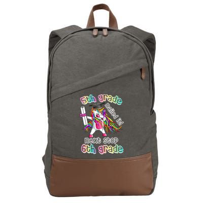 Next Stop 6th Grade 5th Grade Nailed It Graduation Unicorn Cotton Canvas Backpack