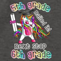 Next Stop 6th Grade 5th Grade Nailed It Graduation Unicorn Vector Backpack