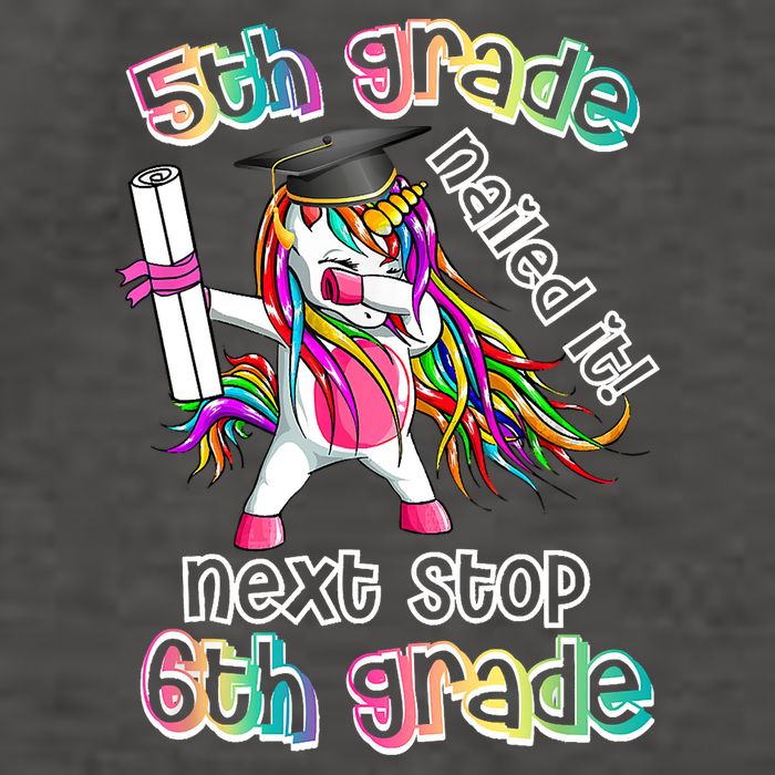 Next Stop 6th Grade 5th Grade Nailed It Graduation Unicorn Vector Backpack