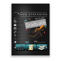 Now Streaming 8th Grade Graduation Funny Graduate Quote .Png Poster