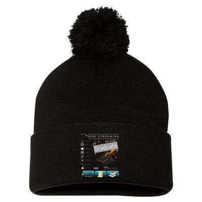 Now Streaming 8th Grade Graduation Funny Graduate Quote .Png Pom Pom 12in Knit Beanie
