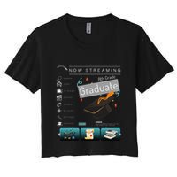 Now Streaming 8th Grade Graduation Funny Graduate Quote .Png Women's Crop Top Tee