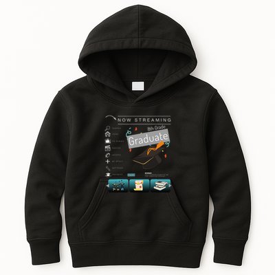 Now Streaming 8th Grade Graduation Funny Graduate Quote .Png Kids Hoodie