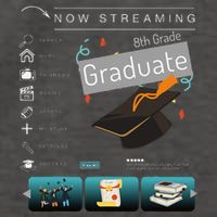 Now Streaming 8th Grade Graduation Funny Graduate Quote .Png Vector Backpack