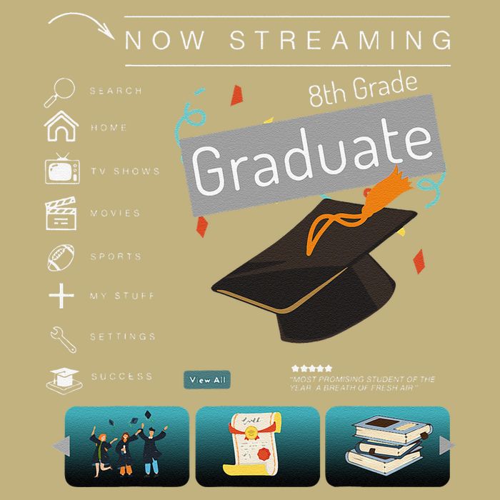Now Streaming 8th Grade Graduation Funny Graduate Quote .Png Cooling Performance Crew T-Shirt
