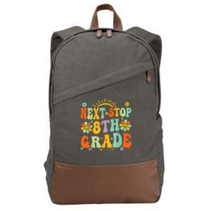 Next Stop 8th Grade Graduation To 8th Grade Back To School Cotton Canvas Backpack