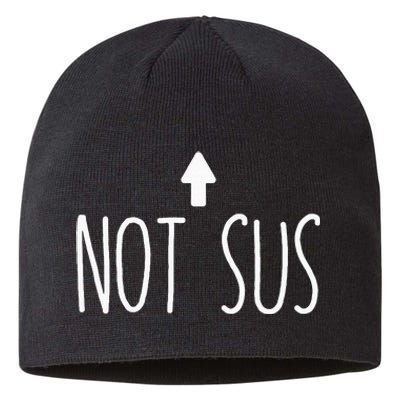 Not Sus Arrow Gaming Meme Matching Halloween Costume Funny Sustainable Beanie