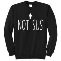 Not Sus Arrow Gaming Meme Matching Halloween Costume Funny Tall Sweatshirt