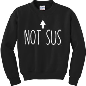 Not Sus Arrow Gaming Meme Matching Halloween Costume Funny Kids Sweatshirt