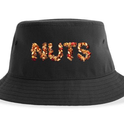 Nuts Symbol As Letters Sustainable Bucket Hat