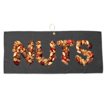 Nuts Symbol As Letters Large Microfiber Waffle Golf Towel