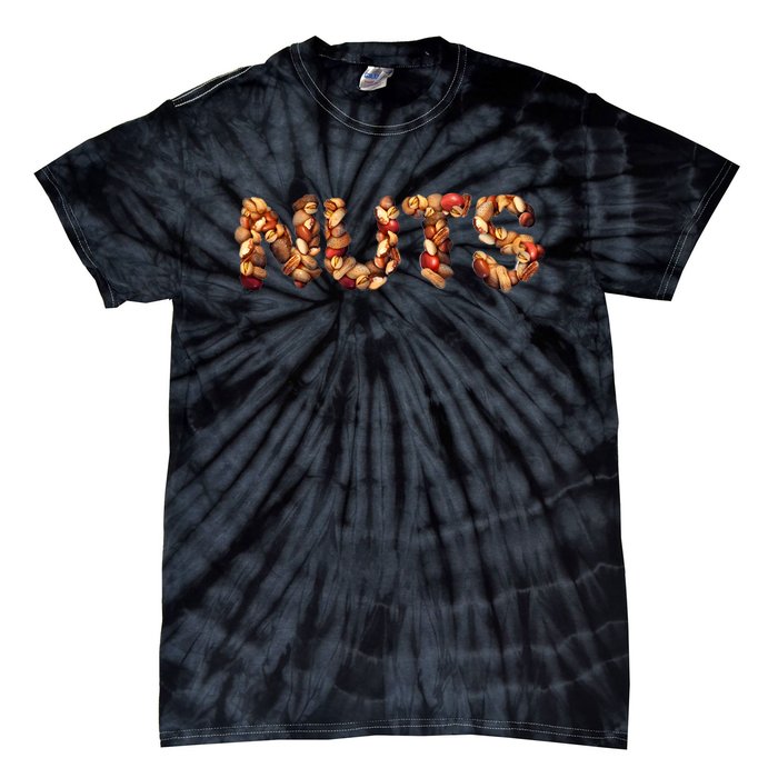 Nuts Symbol As Letters Tie-Dye T-Shirt