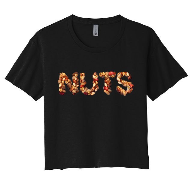 Nuts Symbol As Letters Crop Top