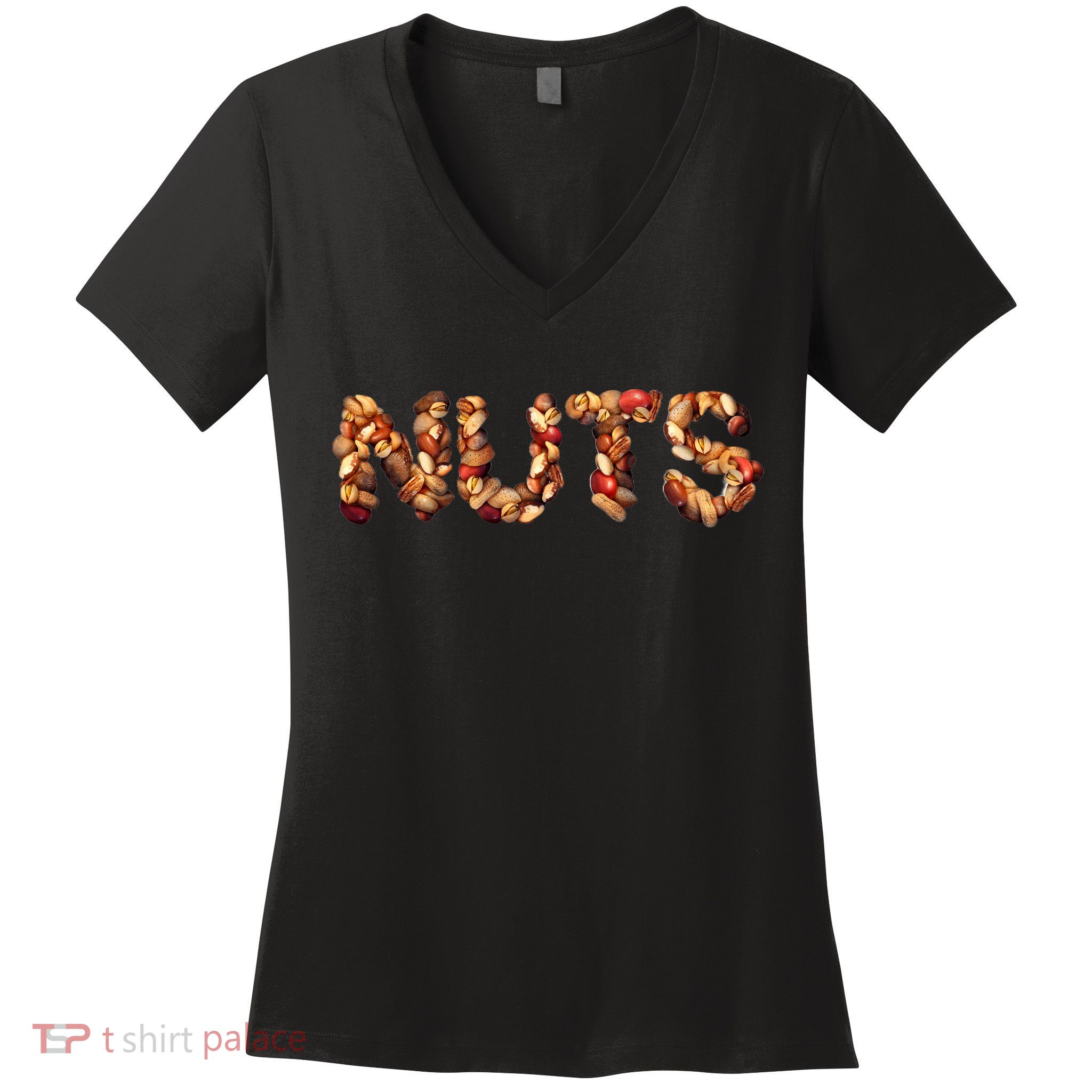 Nuts Symbol As Letters Women's V-Neck T-Shirt