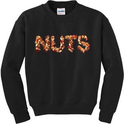 Nuts Symbol As Letters Kids Sweatshirt