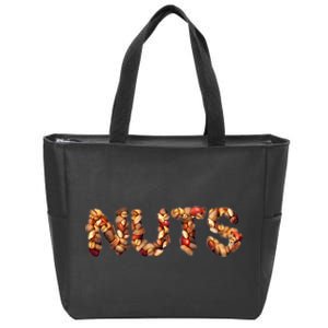 Nuts Symbol As Letters Zip Tote Bag