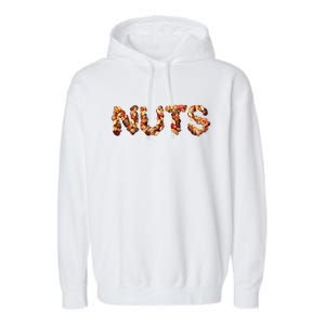 Nuts Symbol As Letters Garment-Dyed Fleece Hoodie