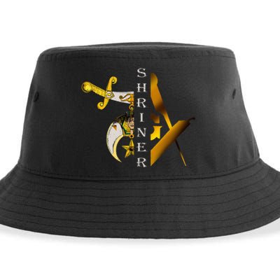 Noble Shriner And Mason Classic Symbol Sustainable Bucket Hat