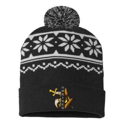 Noble Shriner And Mason Classic Symbol USA-Made Snowflake Beanie