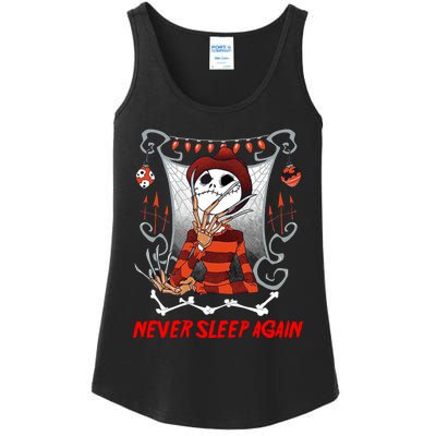 Never Sleep Again Scary Horror Nightmare Halloween Costume Ladies Essential Tank