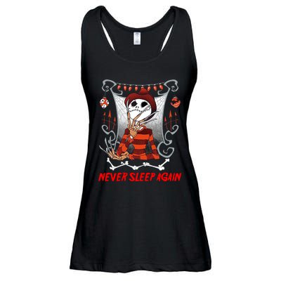 Never Sleep Again Scary Horror Nightmare Halloween Costume Ladies Essential Flowy Tank