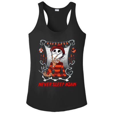 Never Sleep Again Scary Horror Nightmare Halloween Costume Ladies PosiCharge Competitor Racerback Tank