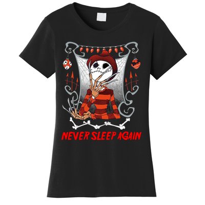 Never Sleep Again Scary Horror Nightmare Halloween Costume Women's T-Shirt