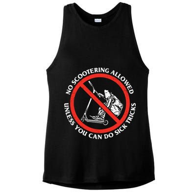 No Scootering Allowed Unless You Can Do Sick Tricks Scooter Plus Size Shirts Ladies PosiCharge Tri-Blend Wicking Tank