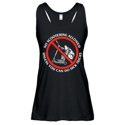 No Scootering Allowed Unless You Can Do Sick Tricks Scooter Plus Size Shirts Ladies Essential Flowy Tank