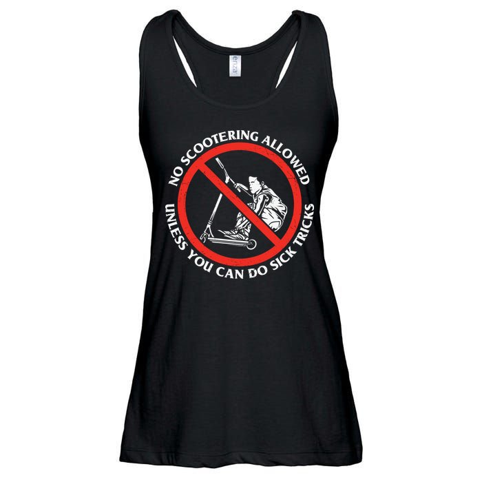 No Scootering Allowed Unless You Can Do Sick Tricks Scooter Plus Size Shirts Ladies Essential Flowy Tank