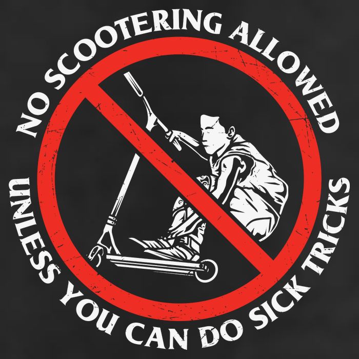 No Scootering Allowed Unless You Can Do Sick Tricks Scooter Plus Size Shirts 25L Jumbo Tote