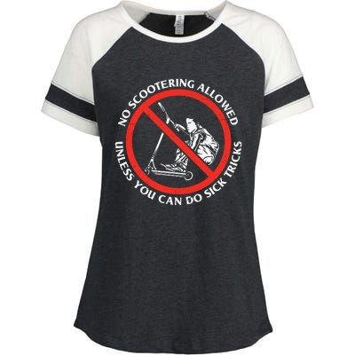 No Scootering Allowed Unless You Can Do Sick Tricks Scooter Plus Size Shirts Enza Ladies Jersey Colorblock Tee