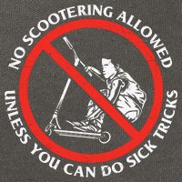 No Scootering Allowed Unless You Can Do Sick Tricks Scooter Plus Size Shirts Cotton Canvas Backpack