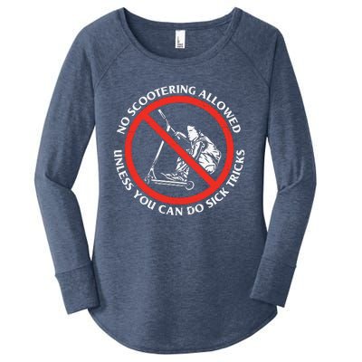 No Scootering Allowed Unless You Can Do Sick Tricks Scooter Plus Size Shirts Women's Perfect Tri Tunic Long Sleeve Shirt