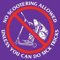 No Scootering Allowed Unless You Can Do Sick Tricks Scooter Plus Size Shirts Magnet
