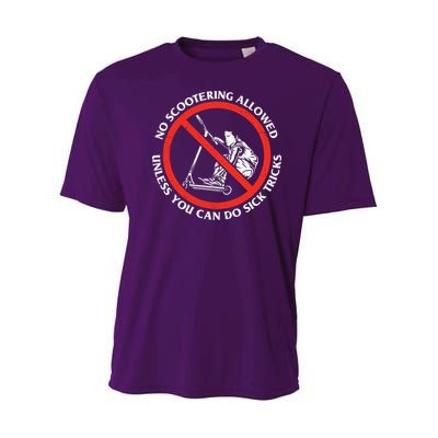 No Scootering Allowed Unless You Can Do Sick Tricks Scooter Plus Size Shirts Youth Performance Sprint T-Shirt