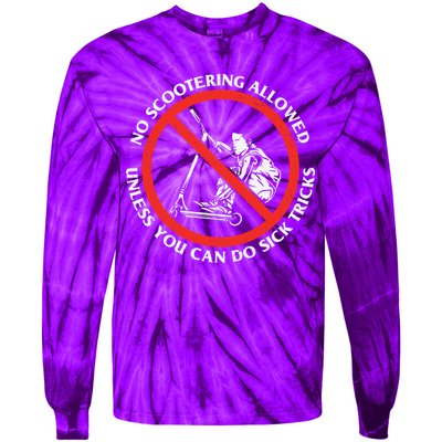 No Scootering Allowed Unless You Can Do Sick Tricks Scooter Plus Size Shirts Tie-Dye Long Sleeve Shirt